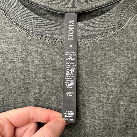 Md Vuori Energy Tank Dark Dusty Pine Heather High-Performance Activewear Yoga - Picture 3 of 4